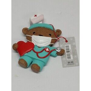 Nurse Bear and Prescription Pad  Ornament